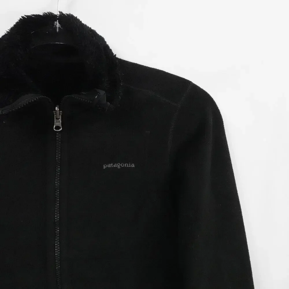 Patagonia Jacket Womens XS Black Full Zip Fleece Reversible Sherpa Pile Outdoors - Picture 4 of 16